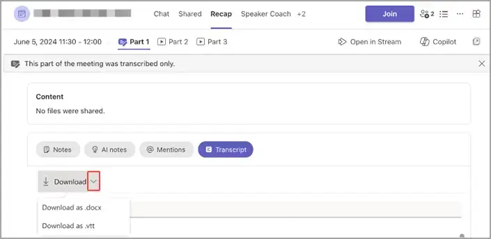 How to Download Transcripts from Teams Meetings
