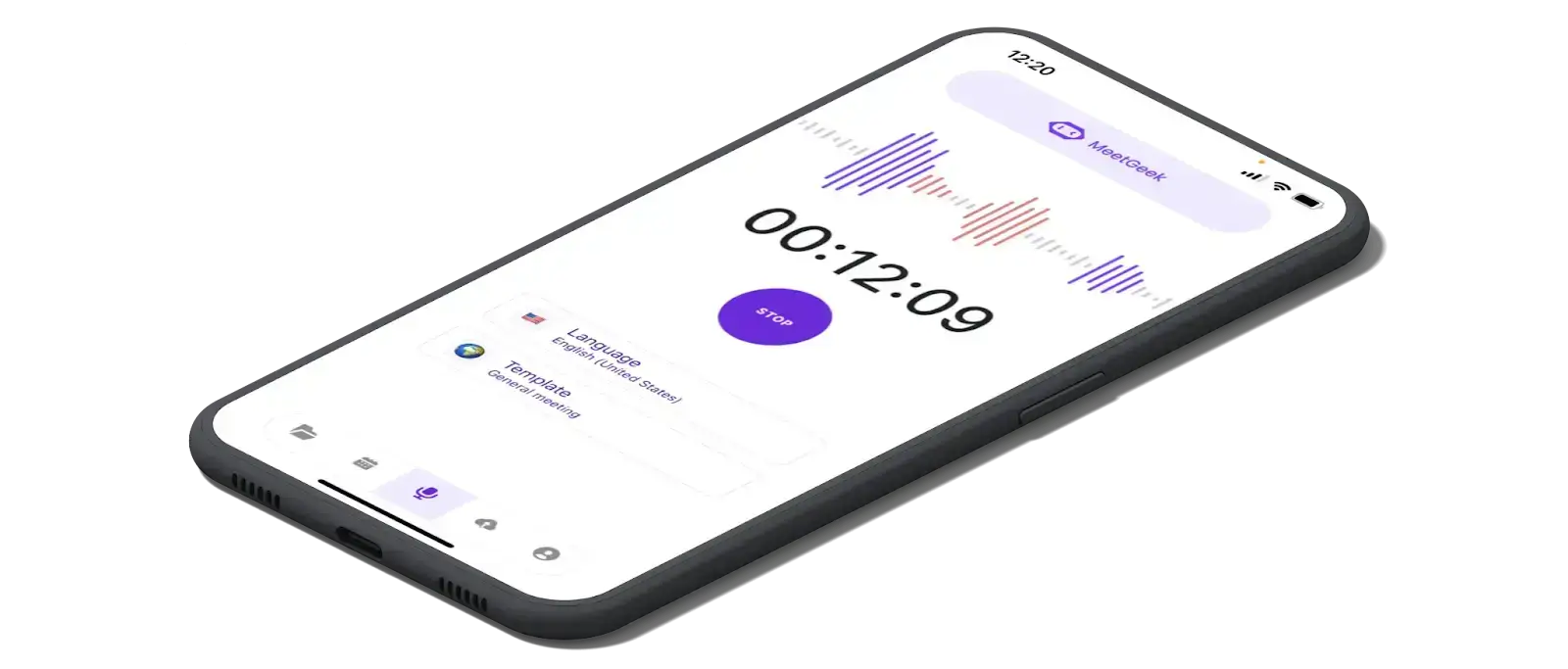 MeetGeek's mobile app