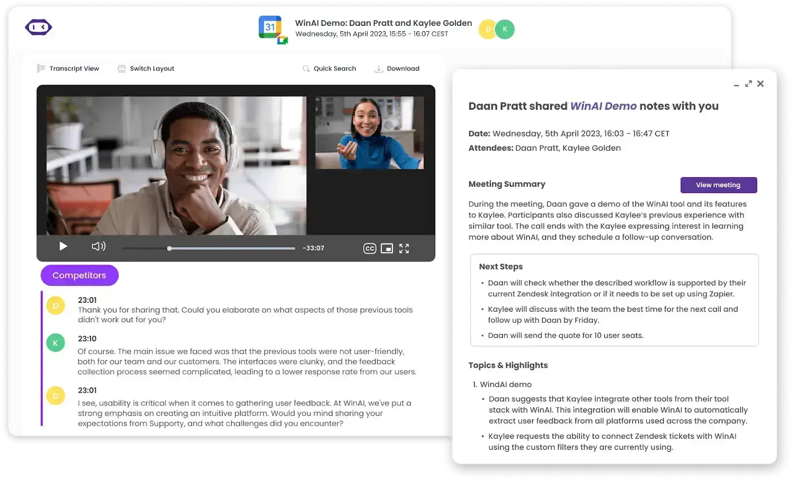 MeetGeek for Google Meet