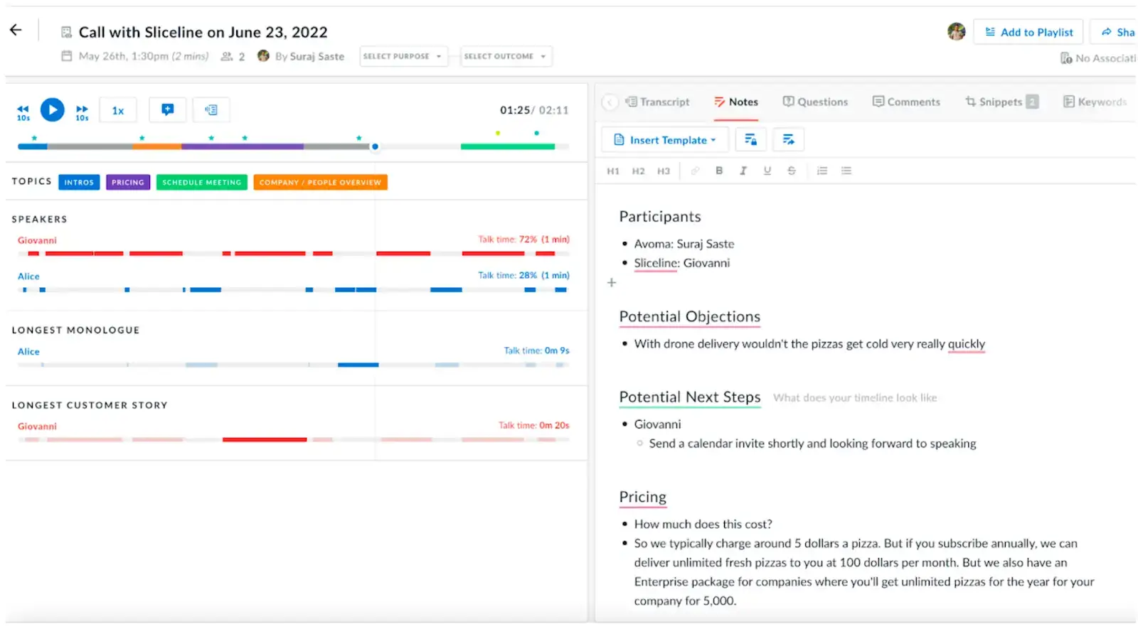 avoma conversational intelligence