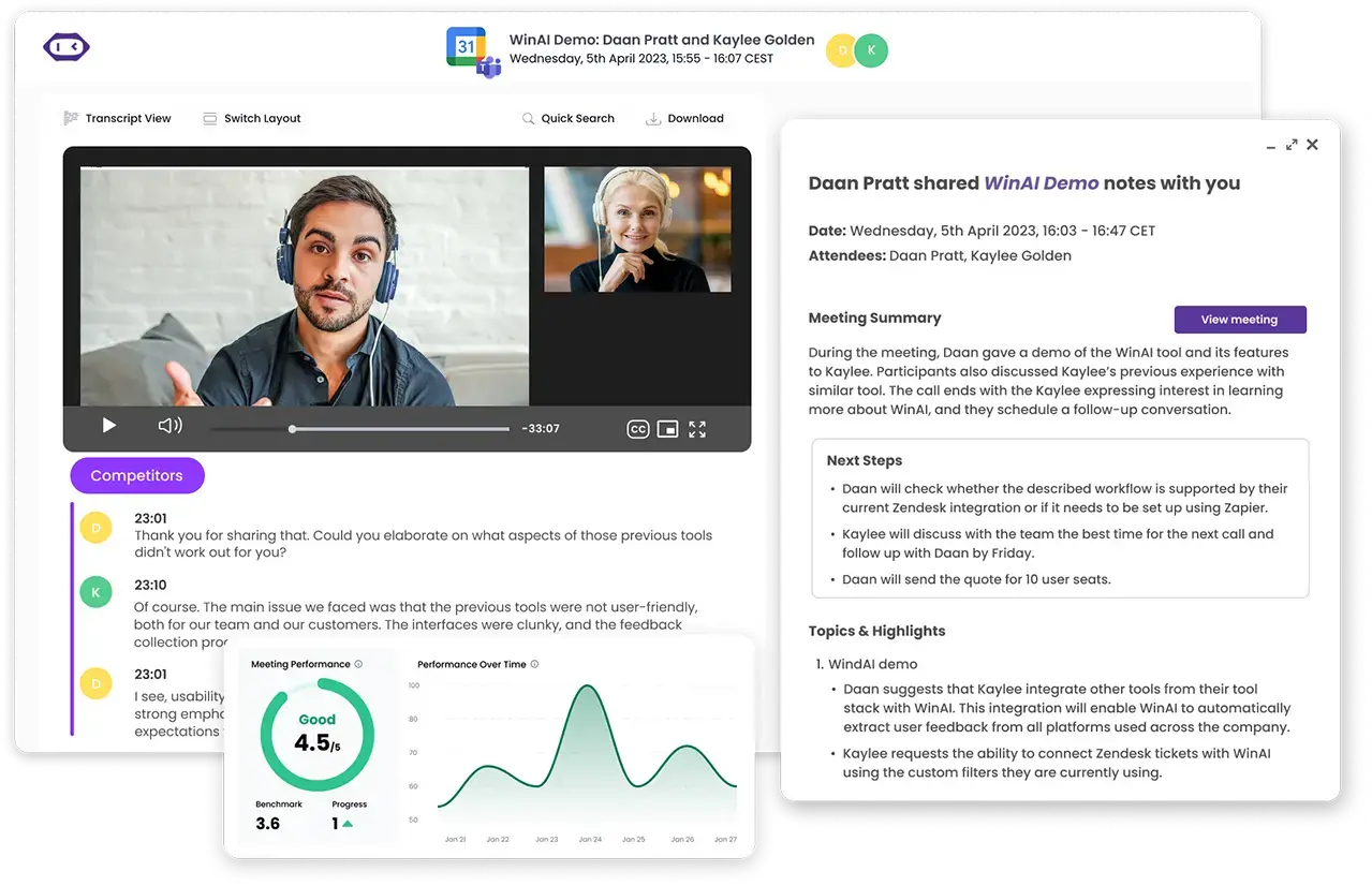 MeetGeek: Your personal AI assistant that records Google Meet, Zoom, and Microsoft Teams Meetings
