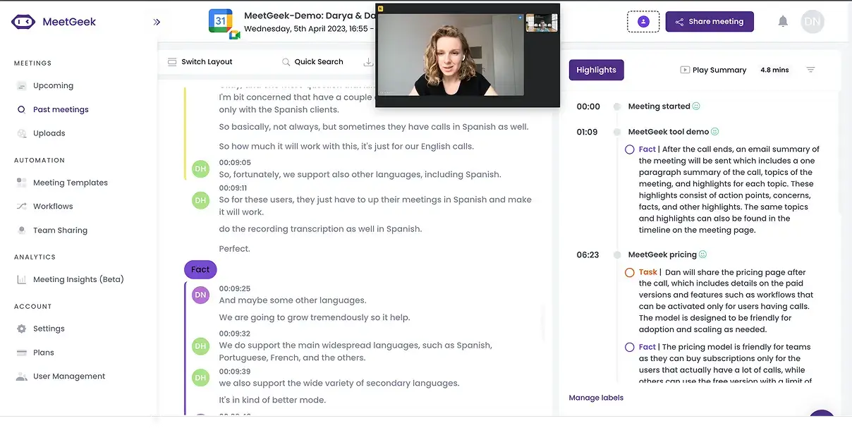 automated meeting documentation