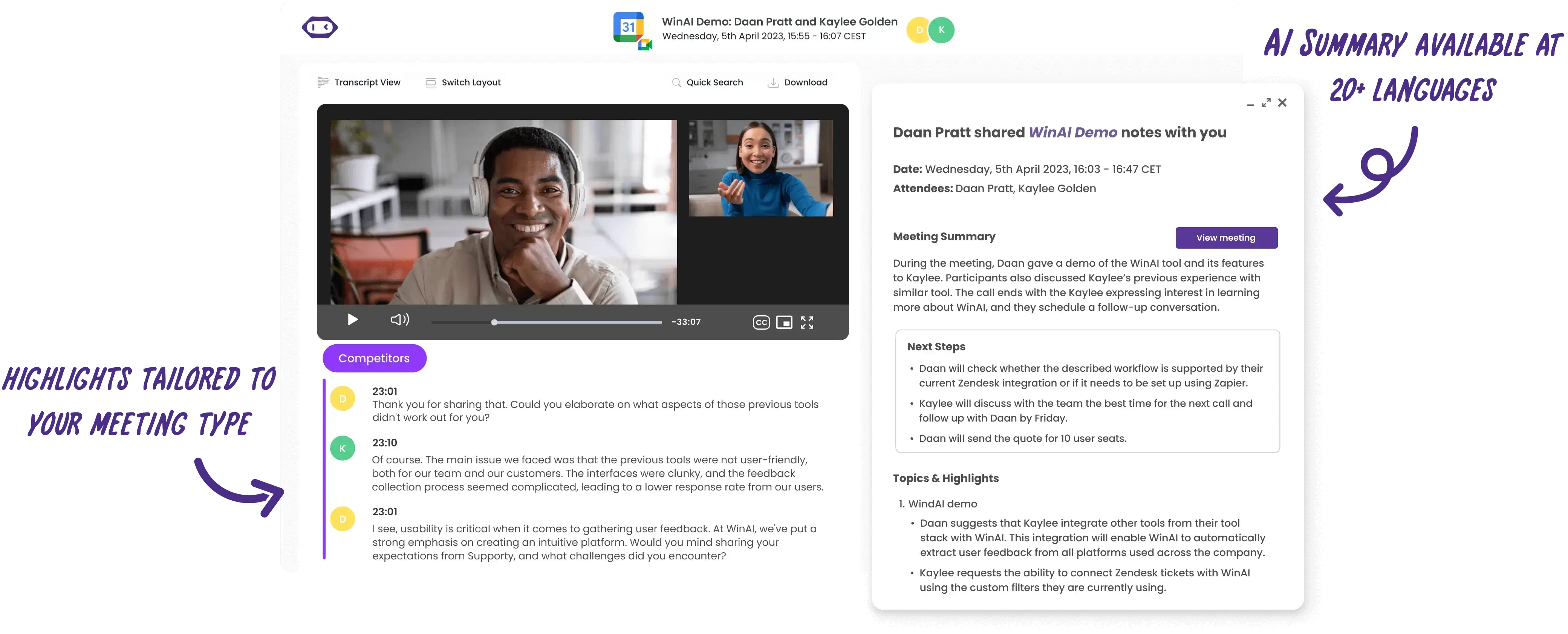 transcription of the virtual meeting