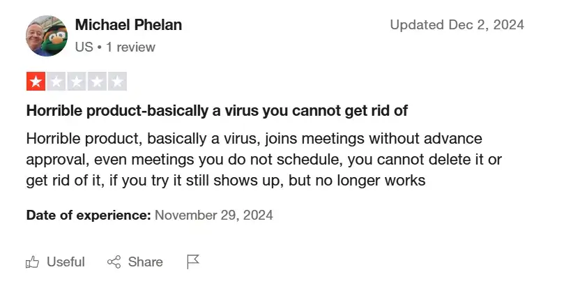 Automatically joins calls without permission