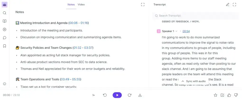 Fireflies AI’s features
