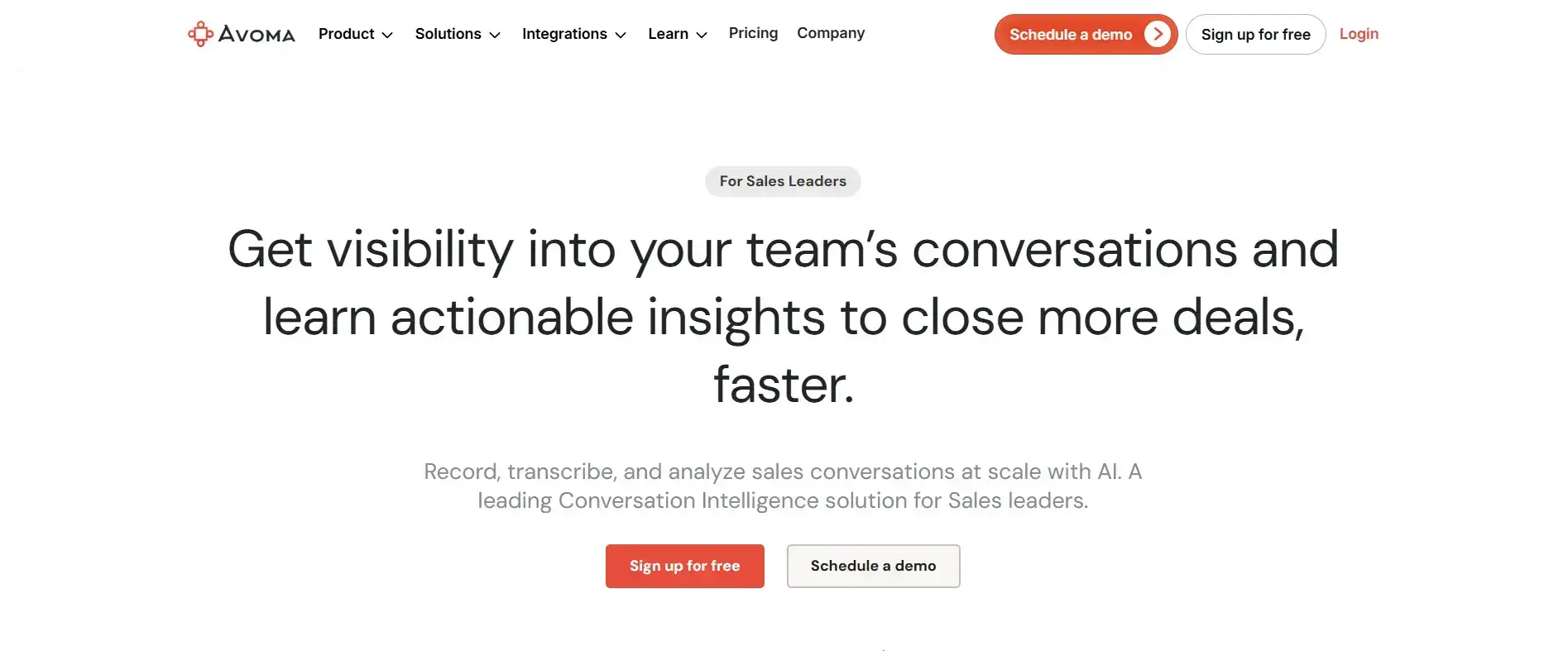 Avoma is one of the best Gong competitors for sales teams