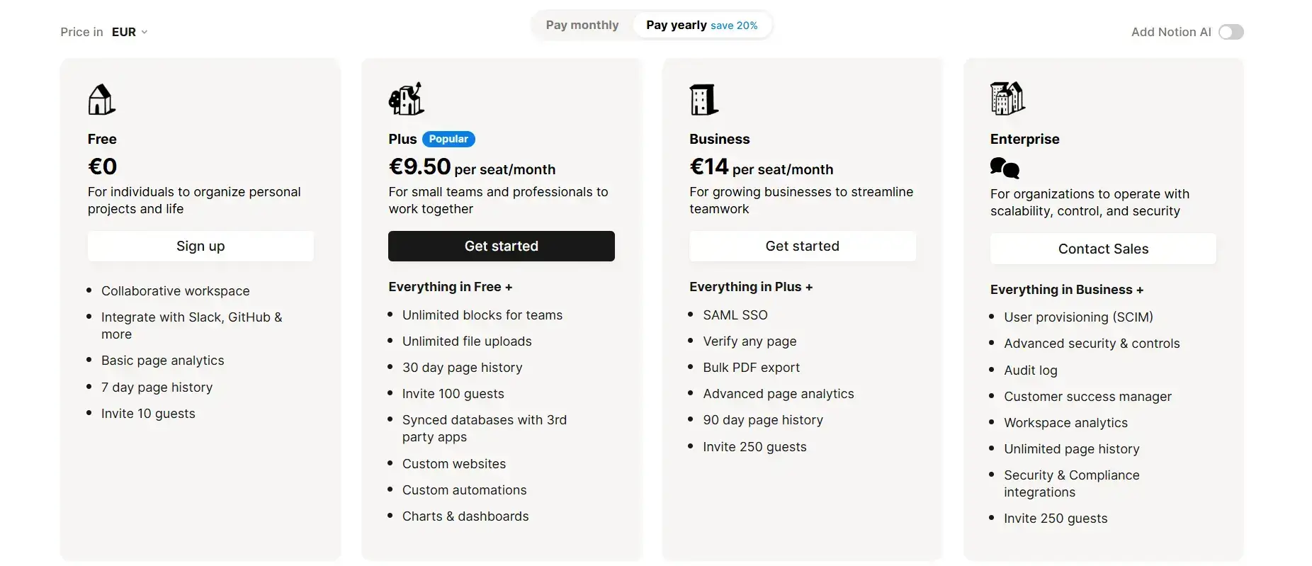 Notion’s pricing