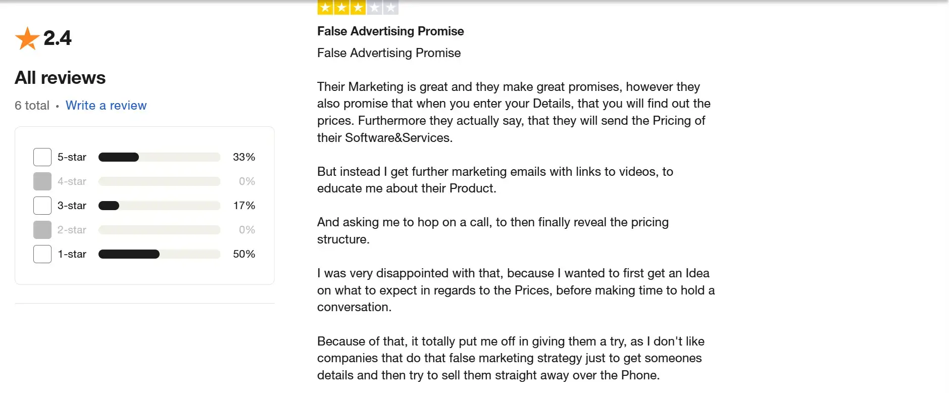 Gong’s pricing is non-transparent