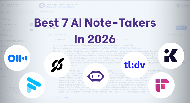 Best AI Note Takers for In-Person Meetings in 2026