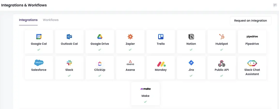 MeetGeek integrations