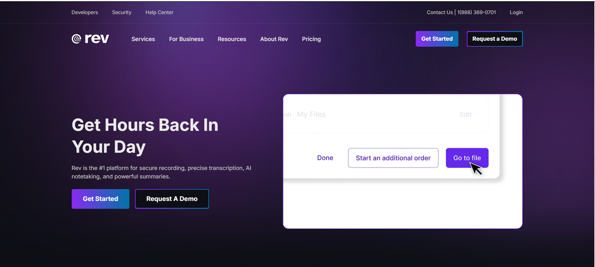 Rev offers manual transcription also