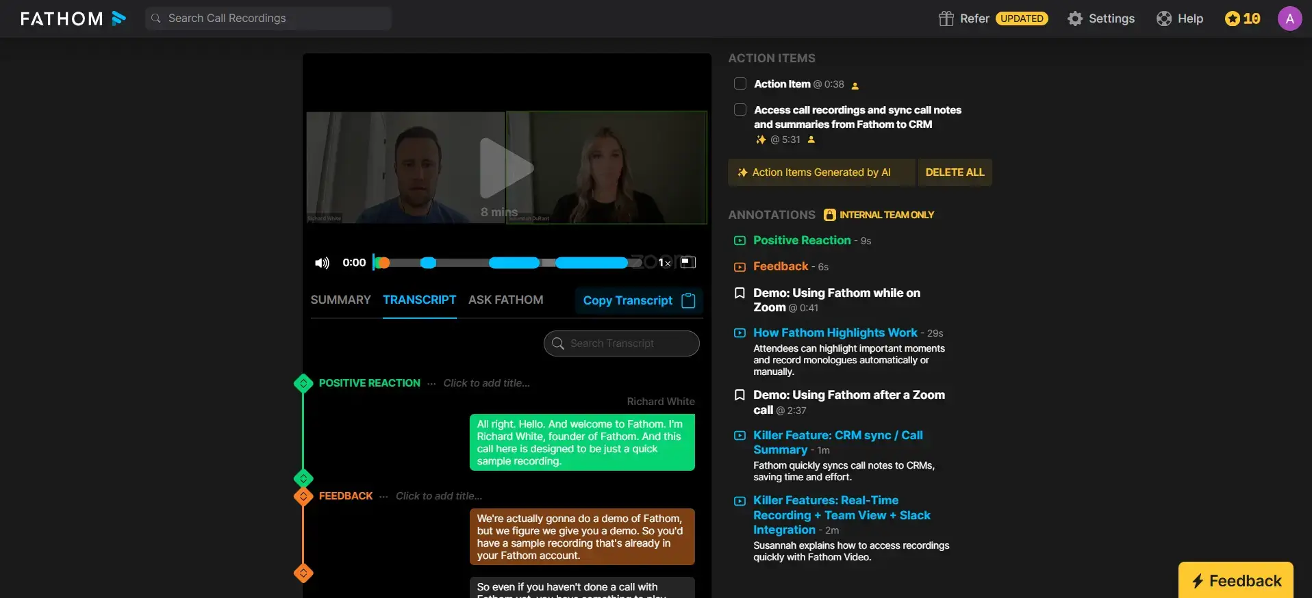 Fathom’s key features