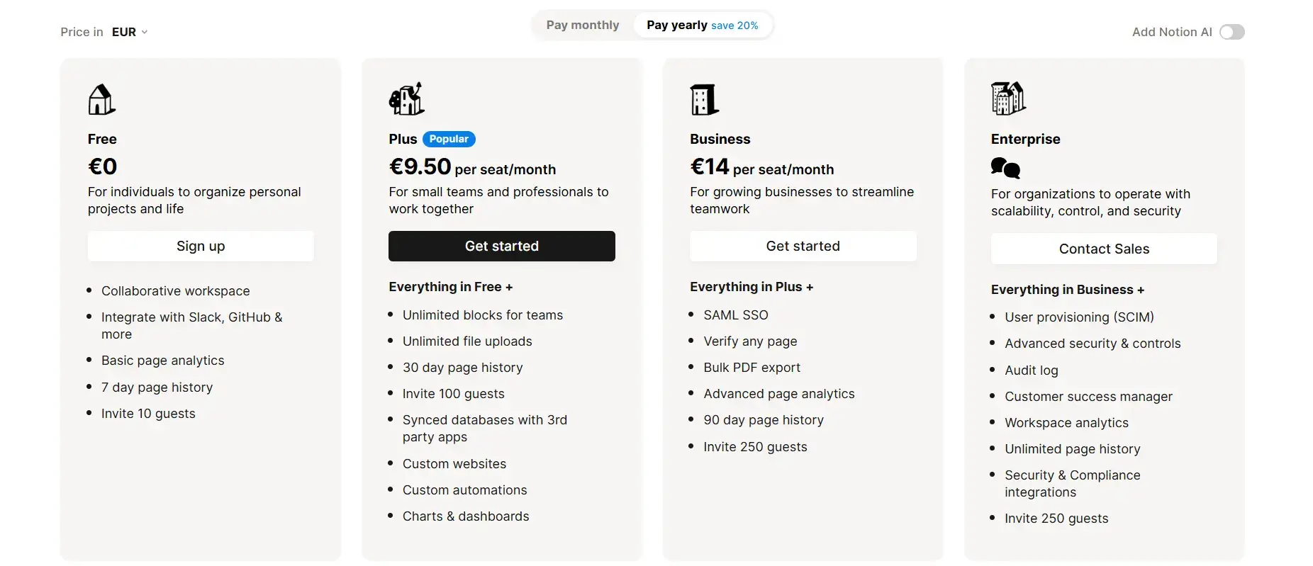 Notion’s pricing