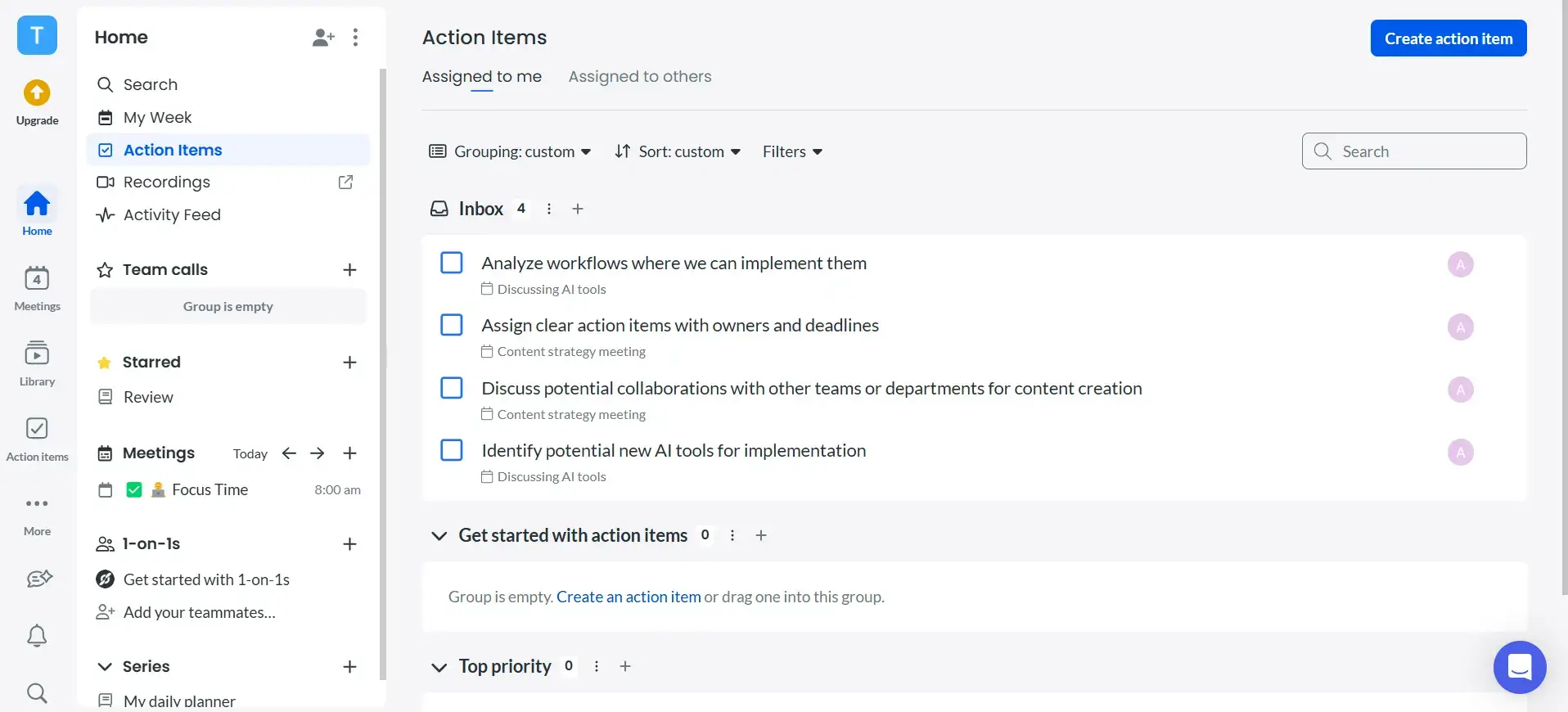 Fellow’s user interface