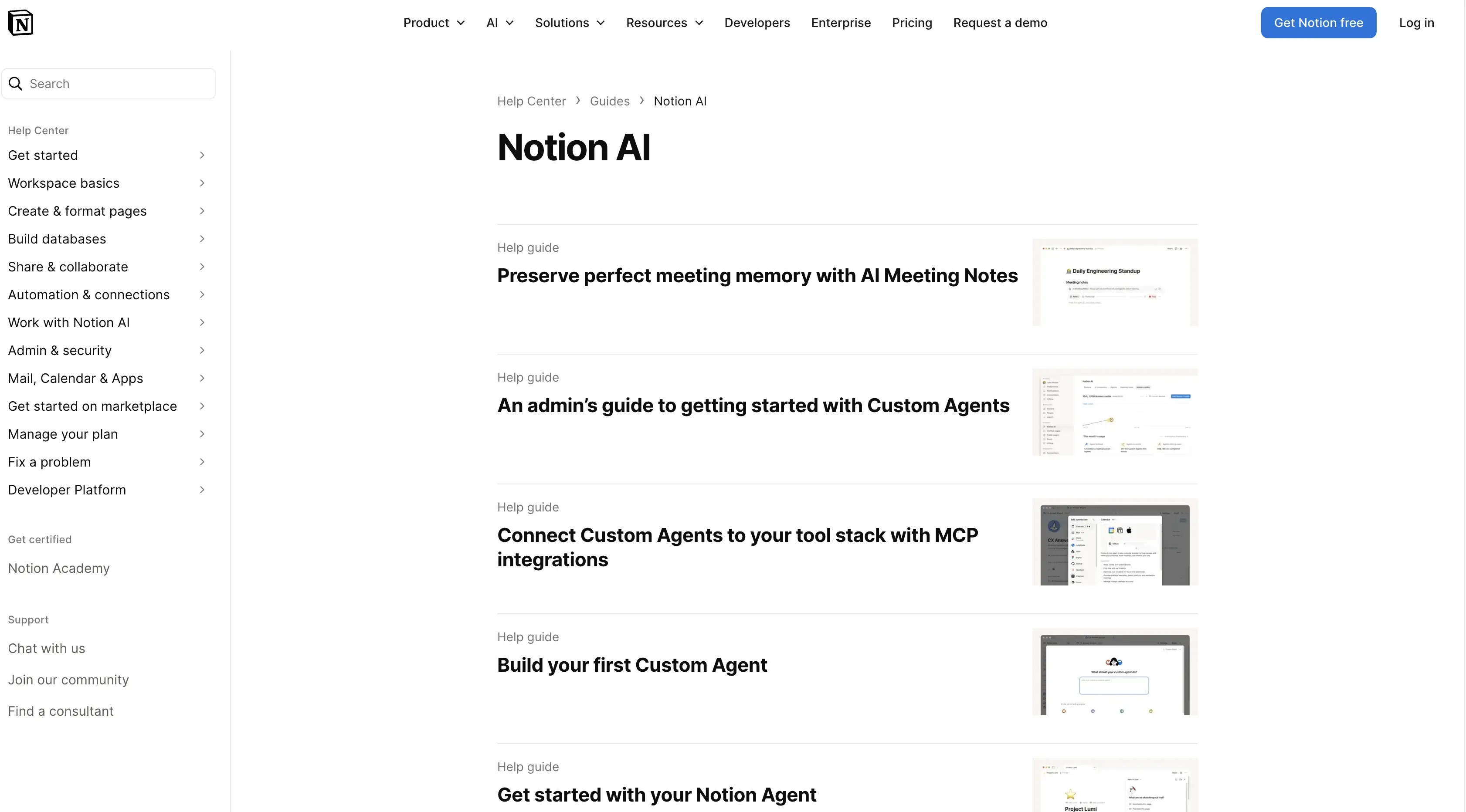 Notion AI interface