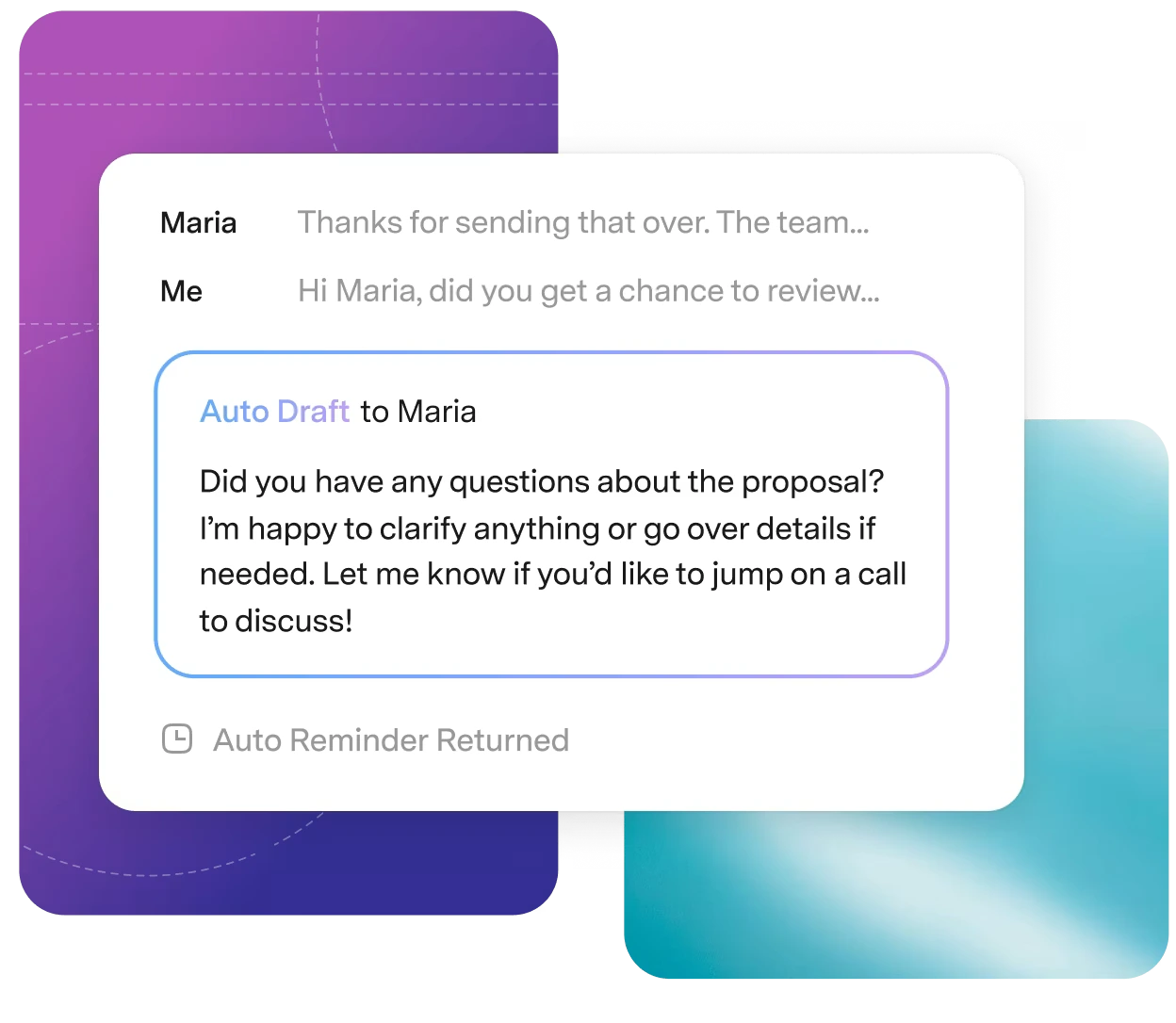 Resposta de e-mail criada pelo Auto Draft do Superhuman AI