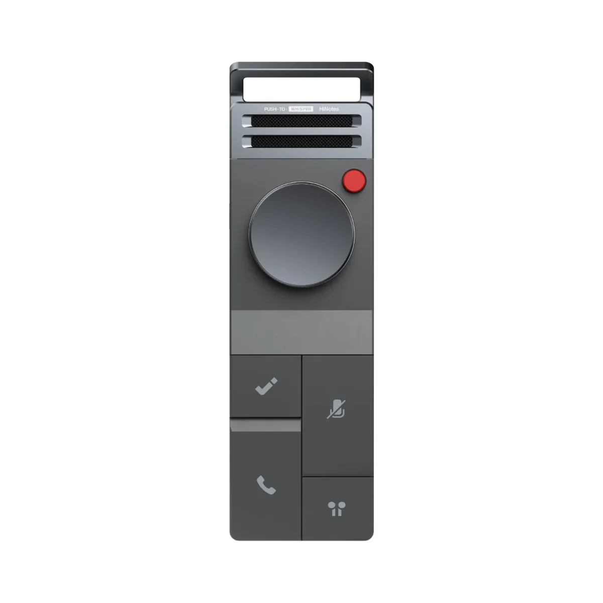 Enregistreur HiDock P1 coloris Space Gray, vu de face