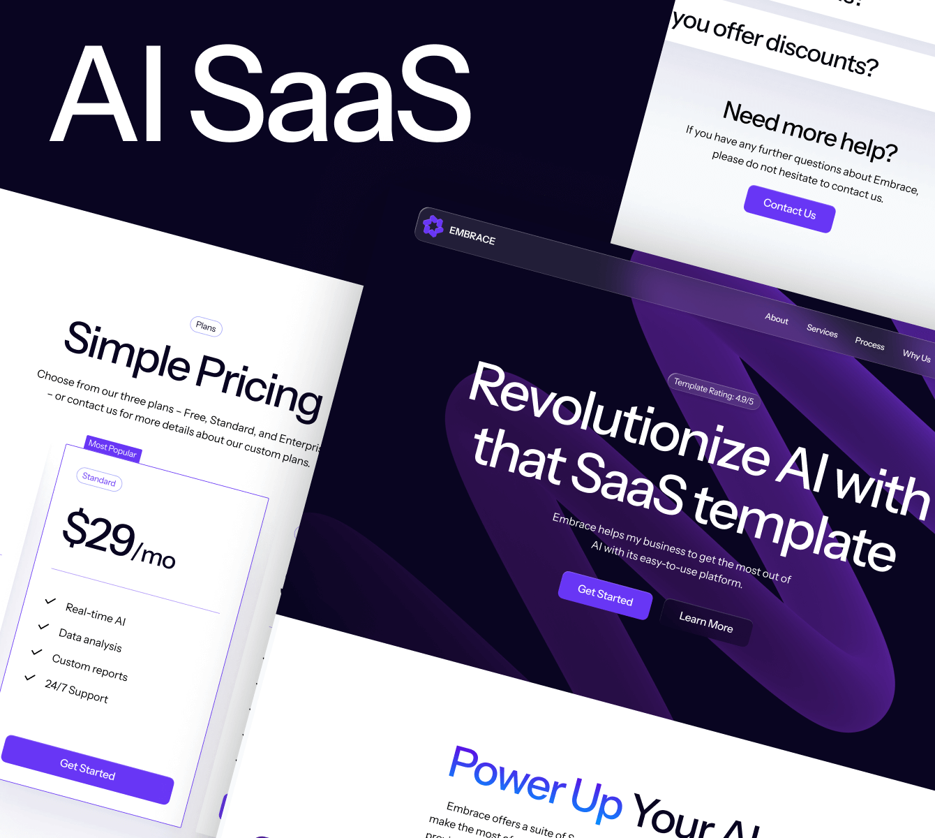 AI SaaS Landing page Webflow Template