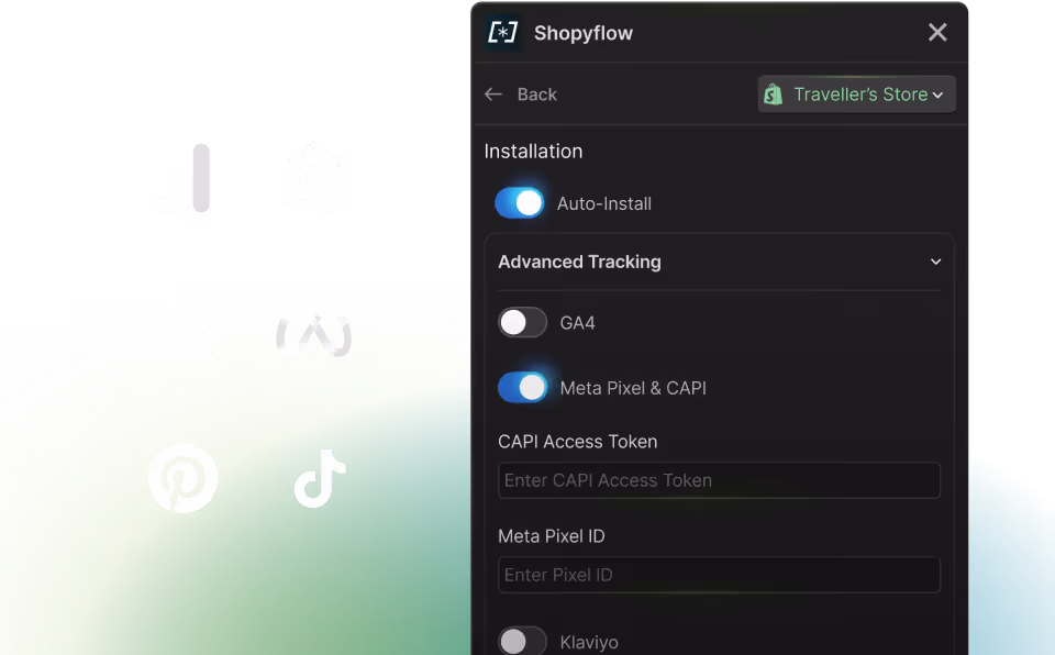 Storesynk integrations seen in Storesynk Webflow app