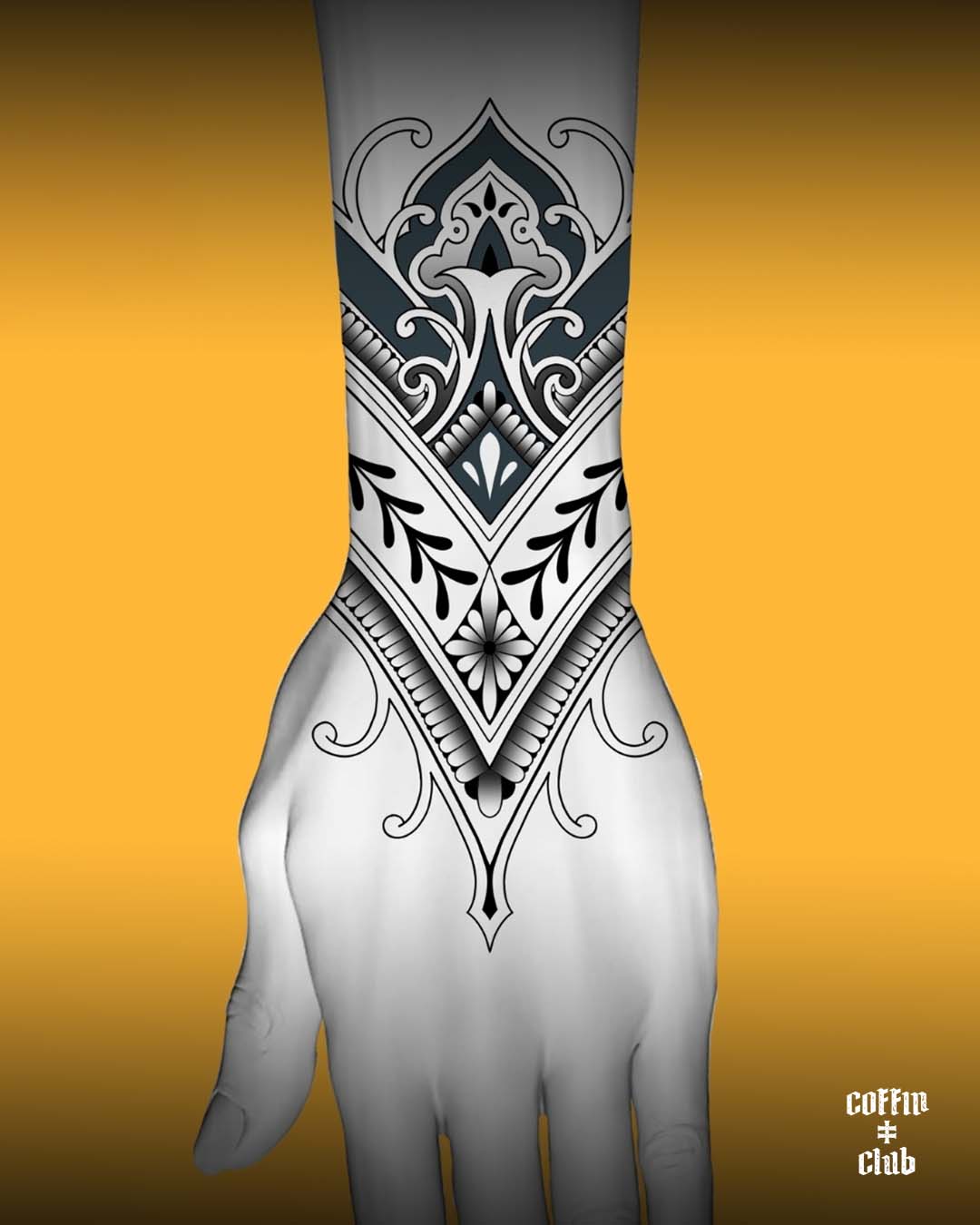 Asu, tatoueur ornemental au Coffin Club de Lausanne