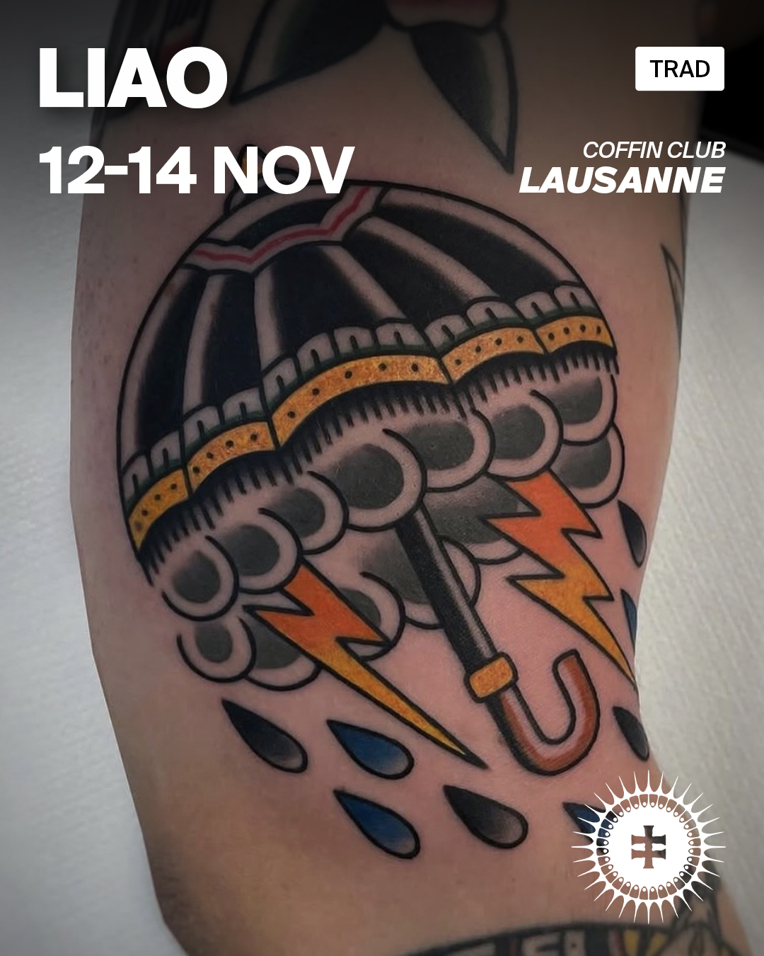 Le tatoueur trad LIAO au Coffin Club de Lausanne