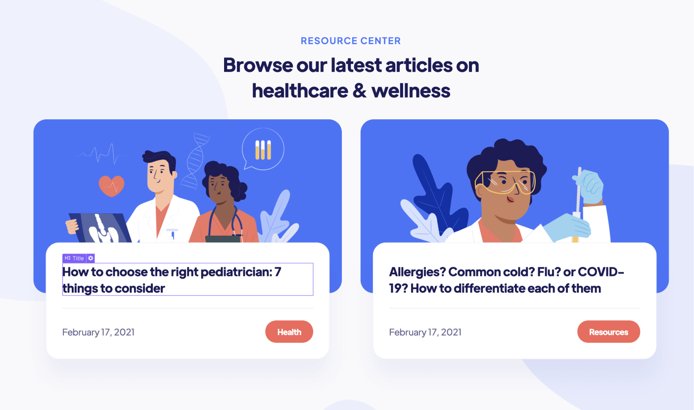 Dynamic Content CMS - Medica App X Webflow Template