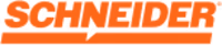 Schneider National company logo in orange text.