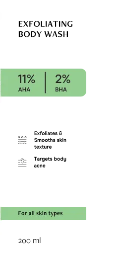 Expoliating body wash