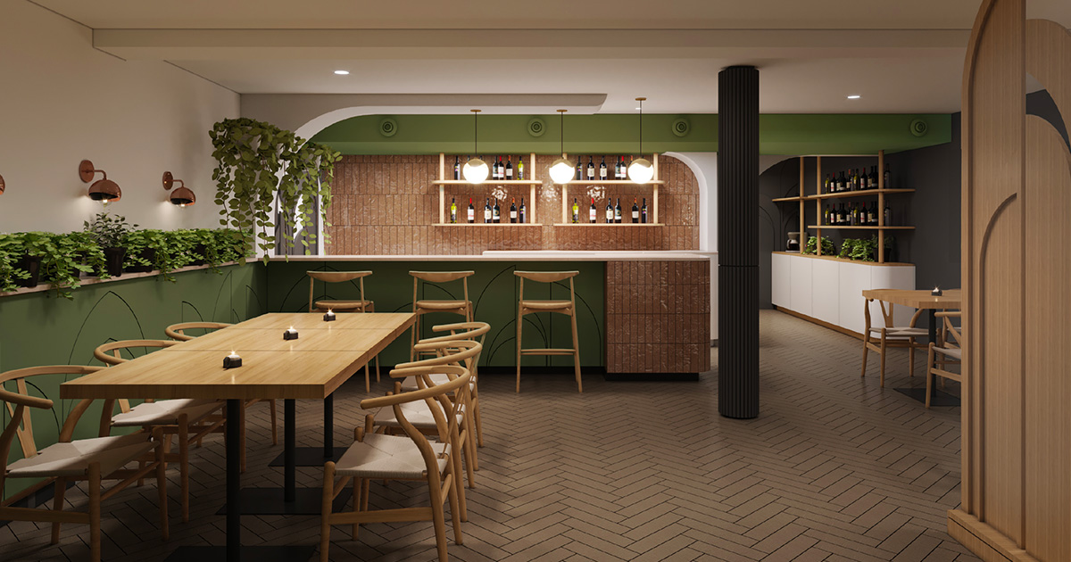 Epicure Cellar Interior, by Root & bone.
