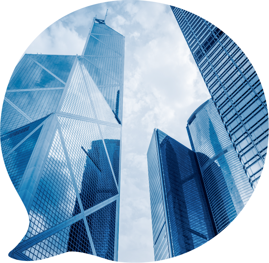 Some high building in the shape of the logo