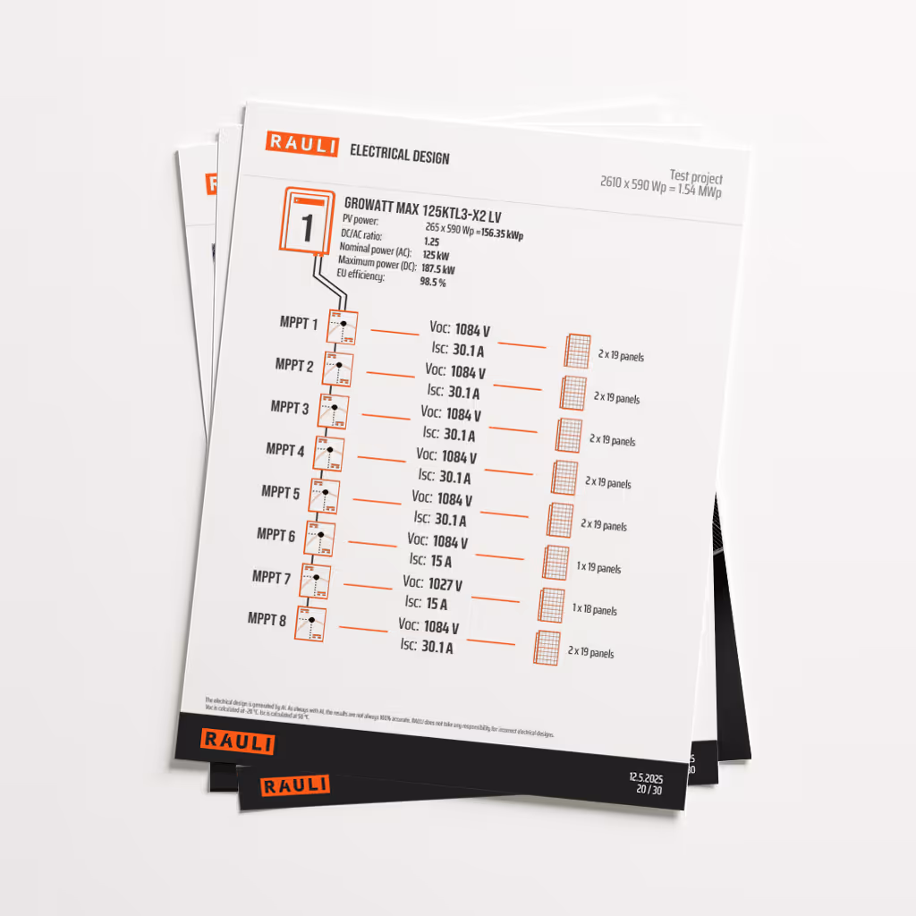 Printed PDF documentations on a desk from RAULI APP