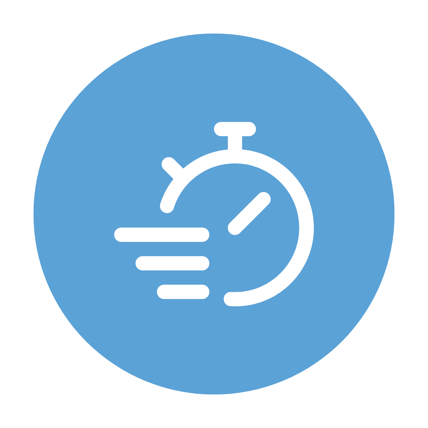 Grafik mit Uhr zu schnellen Ladezeiten