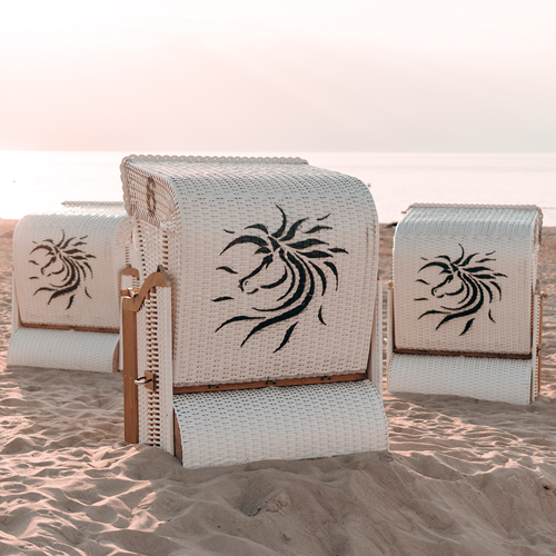 Beach chairs at Dierhagen beach 