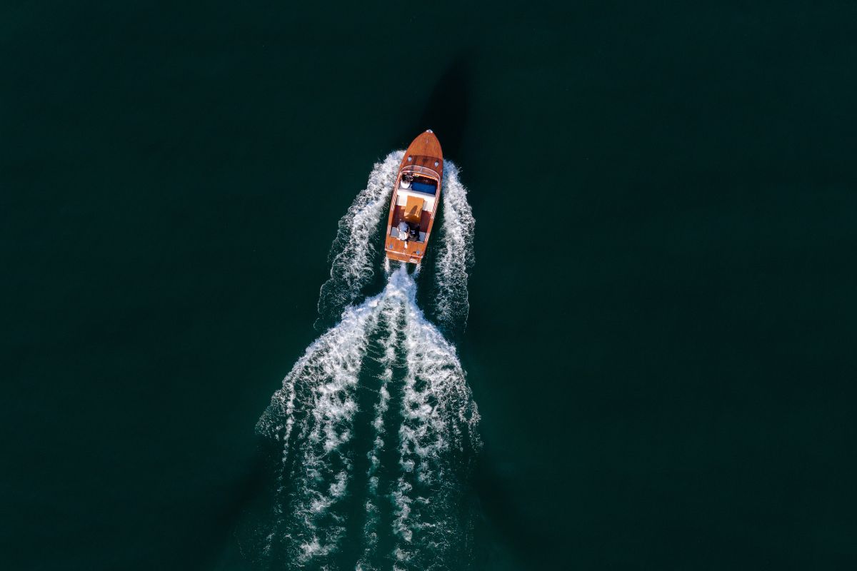 Drone shot lake garda wedding