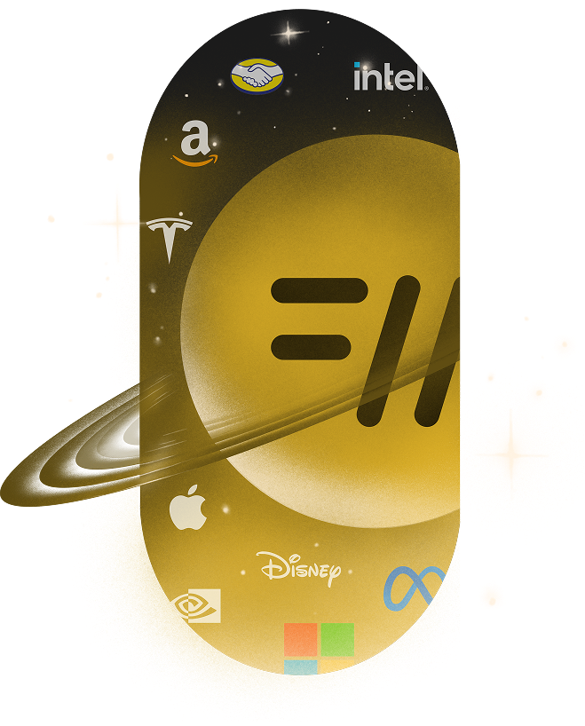 Ilustración del logo de fiwind con muchas marcas de renombre a su alrededor