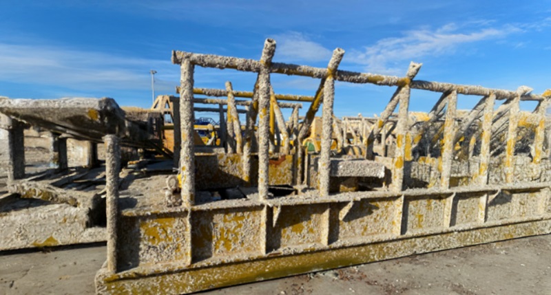 During the removal of subsea structures, Hayes Metals efficiently managed the cleaning and removal of marine growth. This was the only item sent to the landfill, ensuring minimal environmental impact and maximising recycling efforts.