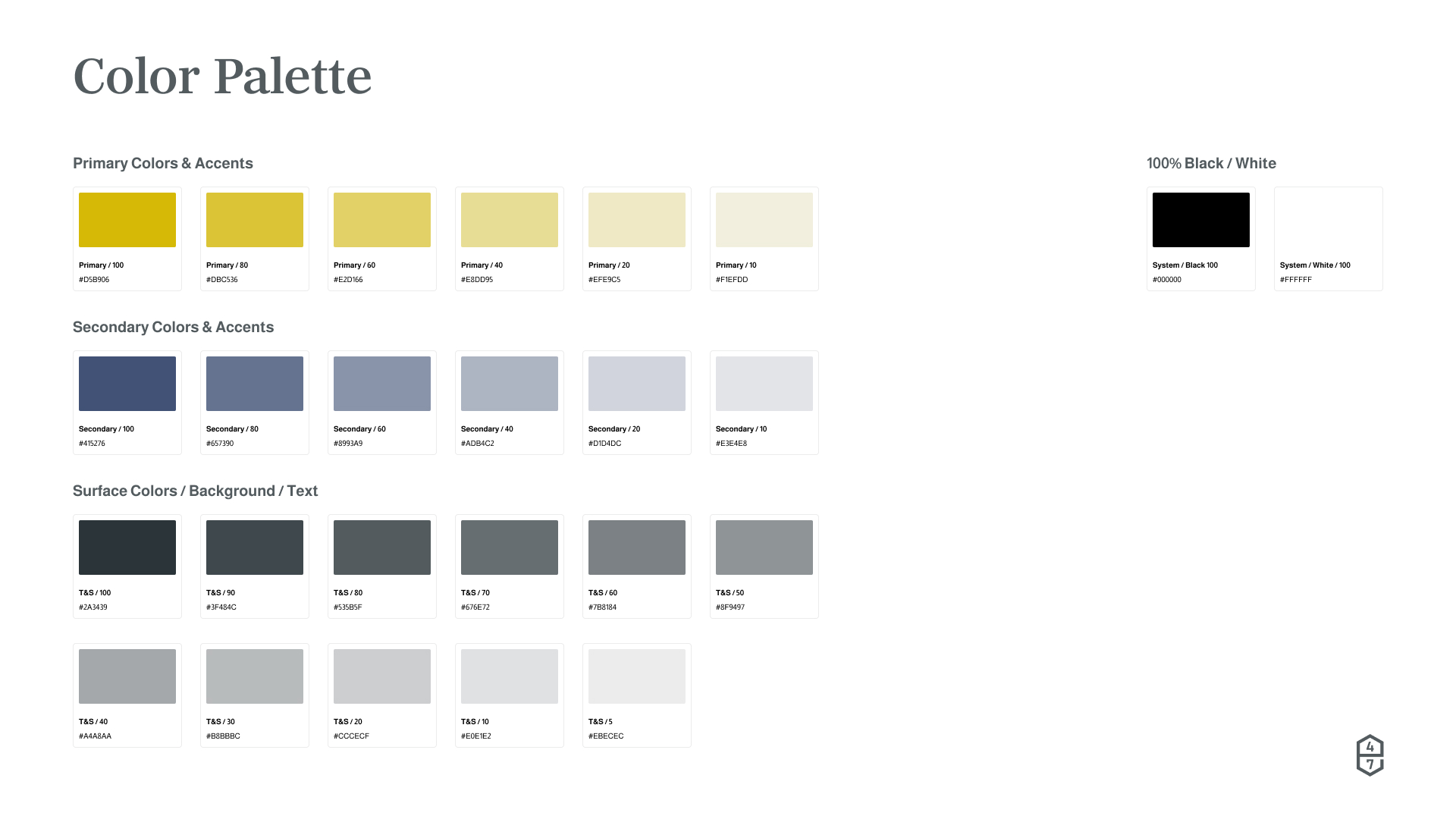 Golden Ridge color palette.