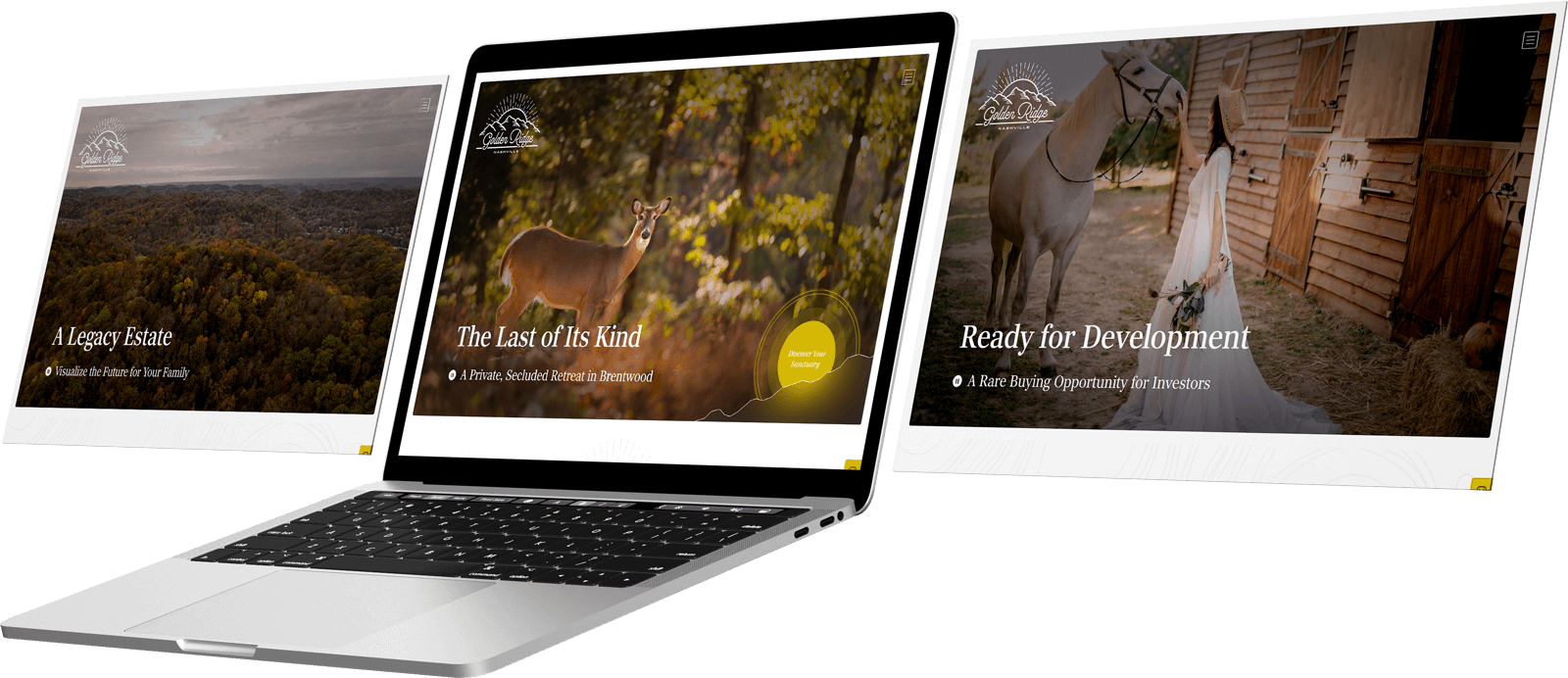 A design mockup of the Golden Ridge desktop breakpoint.