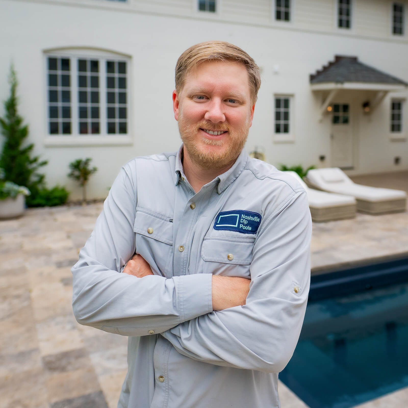 A photo of Jackson, the owner of Nashville Dip Pools.