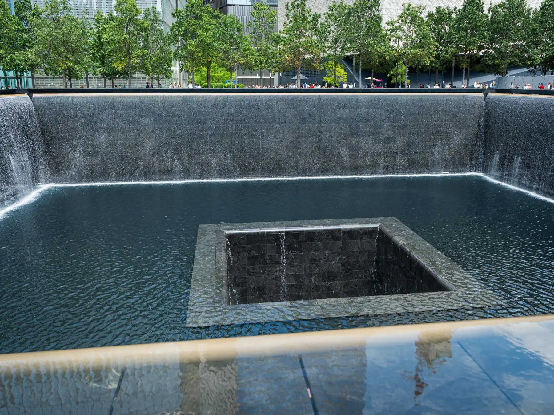 9/11 Memorial reflecting pools at the World Trade Center in New York City