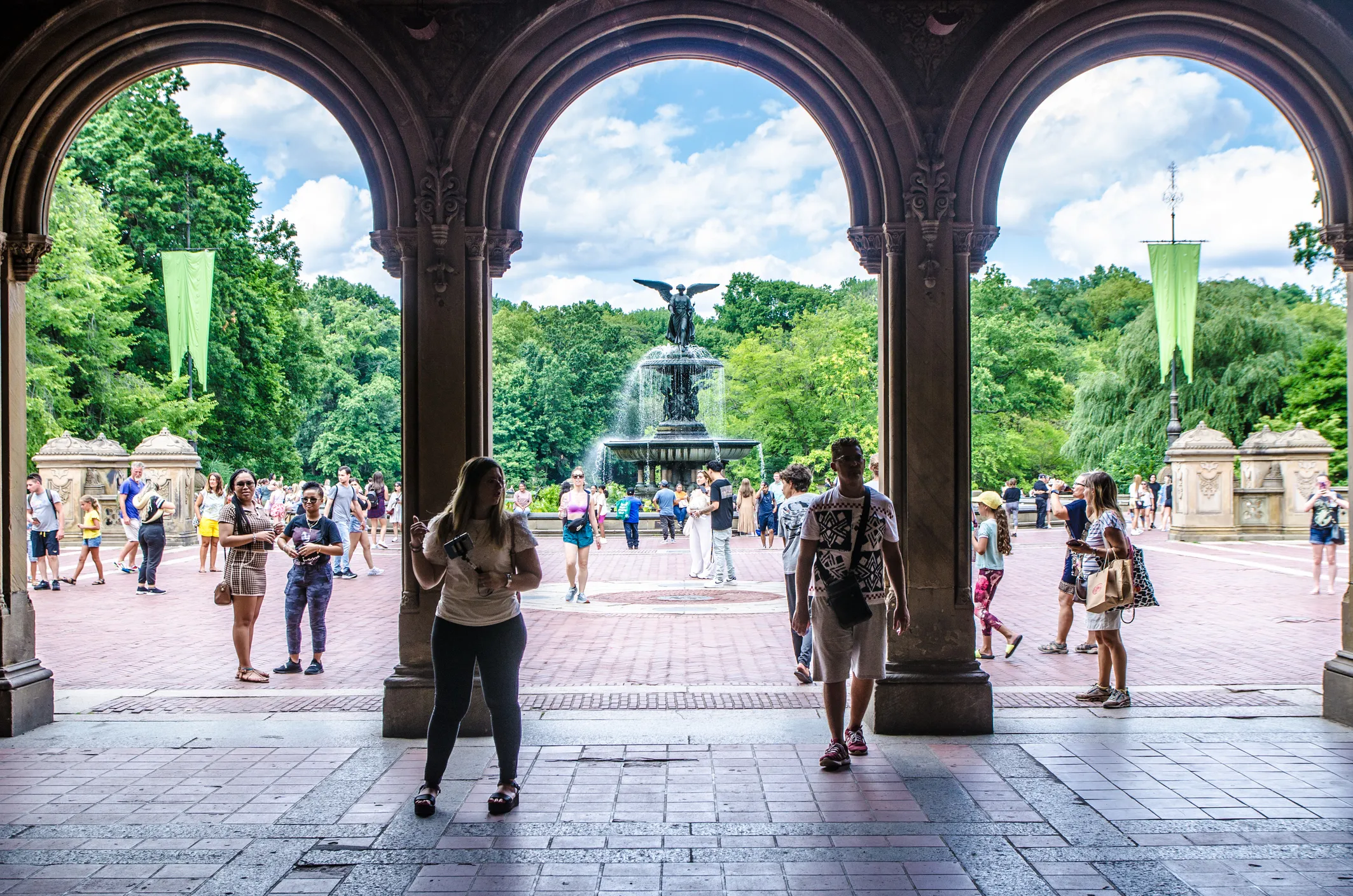 Bethesda Terrace and Fountain in Central Park NYC