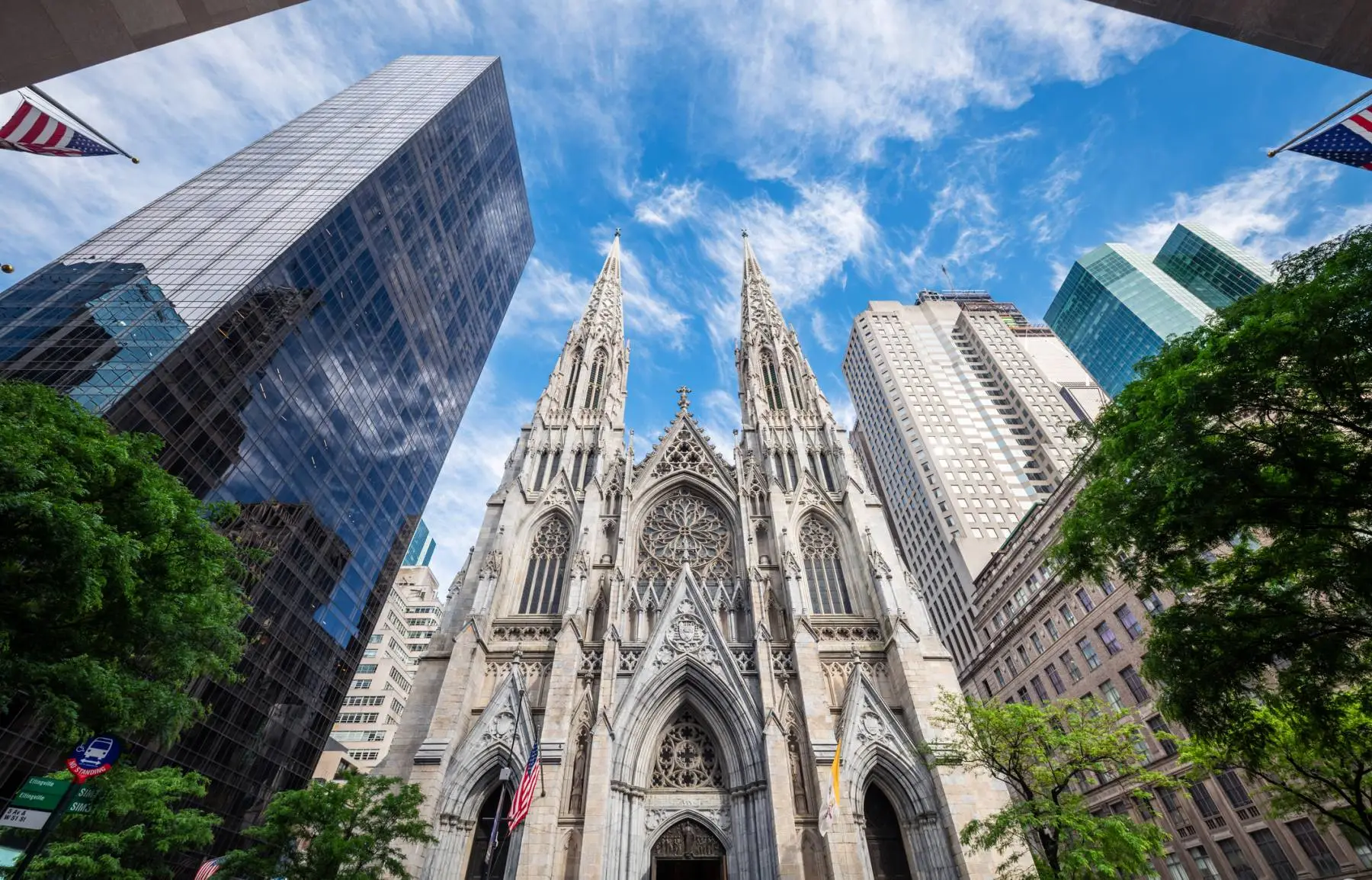 Saint Patrick's Cathedral on Fifth Avenue in NYC