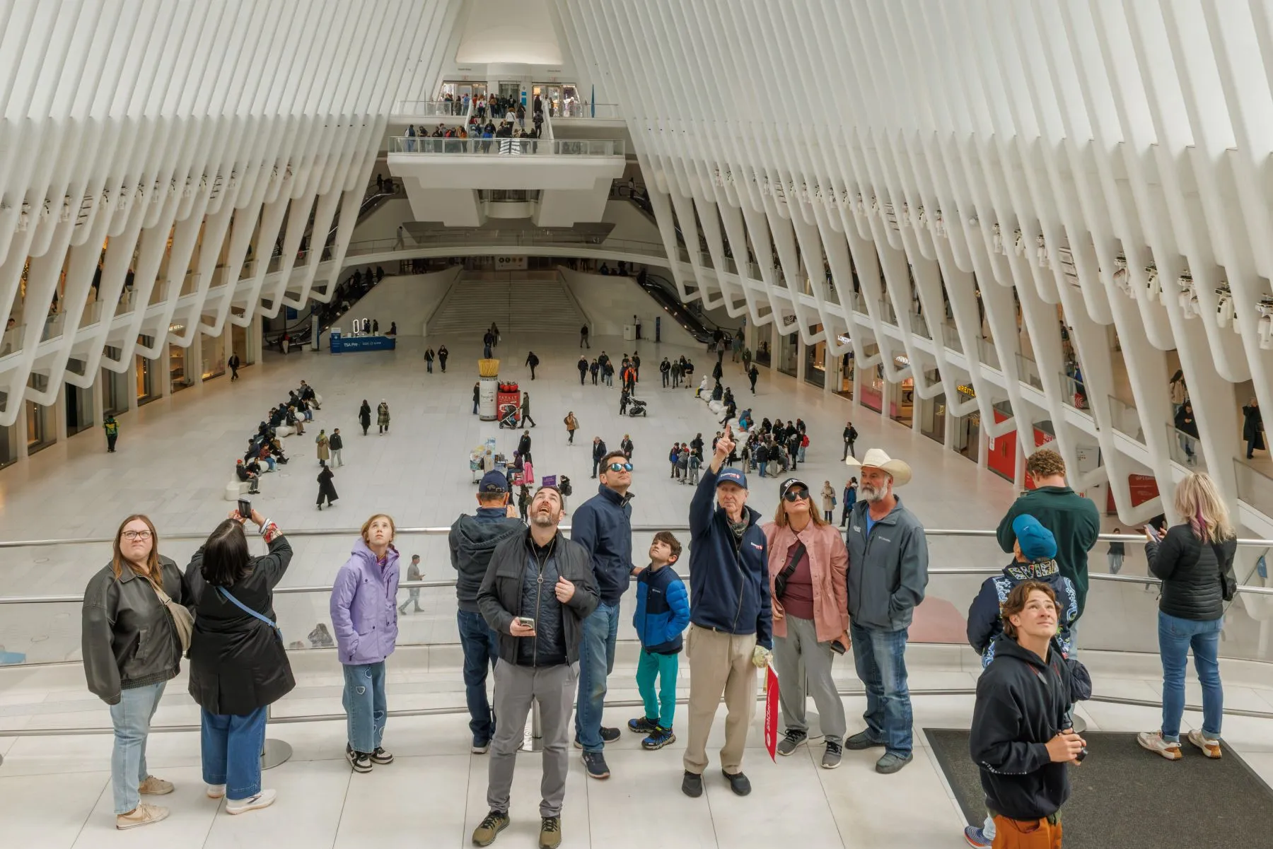 Inside Oculus in New York City with a tour guide