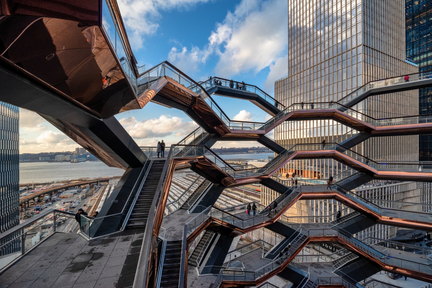 Vessel NYC, from inside