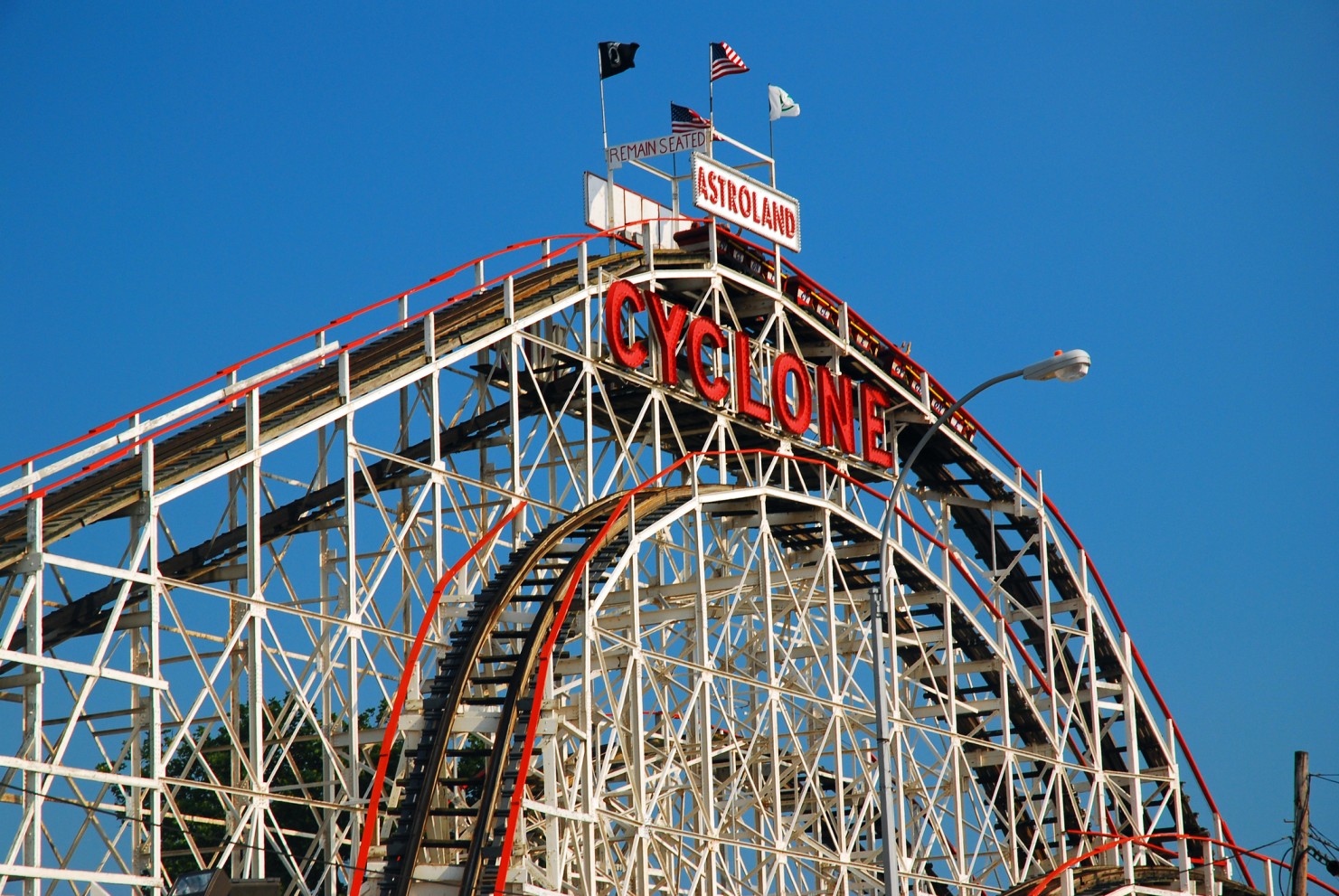 Cyclone rollercoaster ride in Coney Island