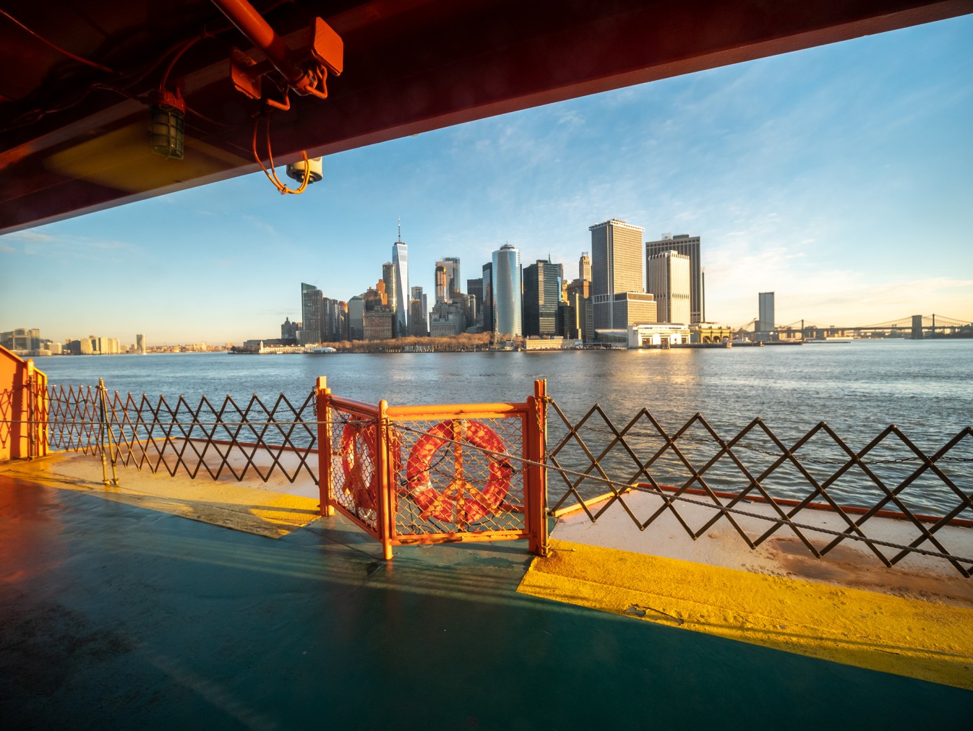 View to Downtown Manhattan from Staten Island Ferry