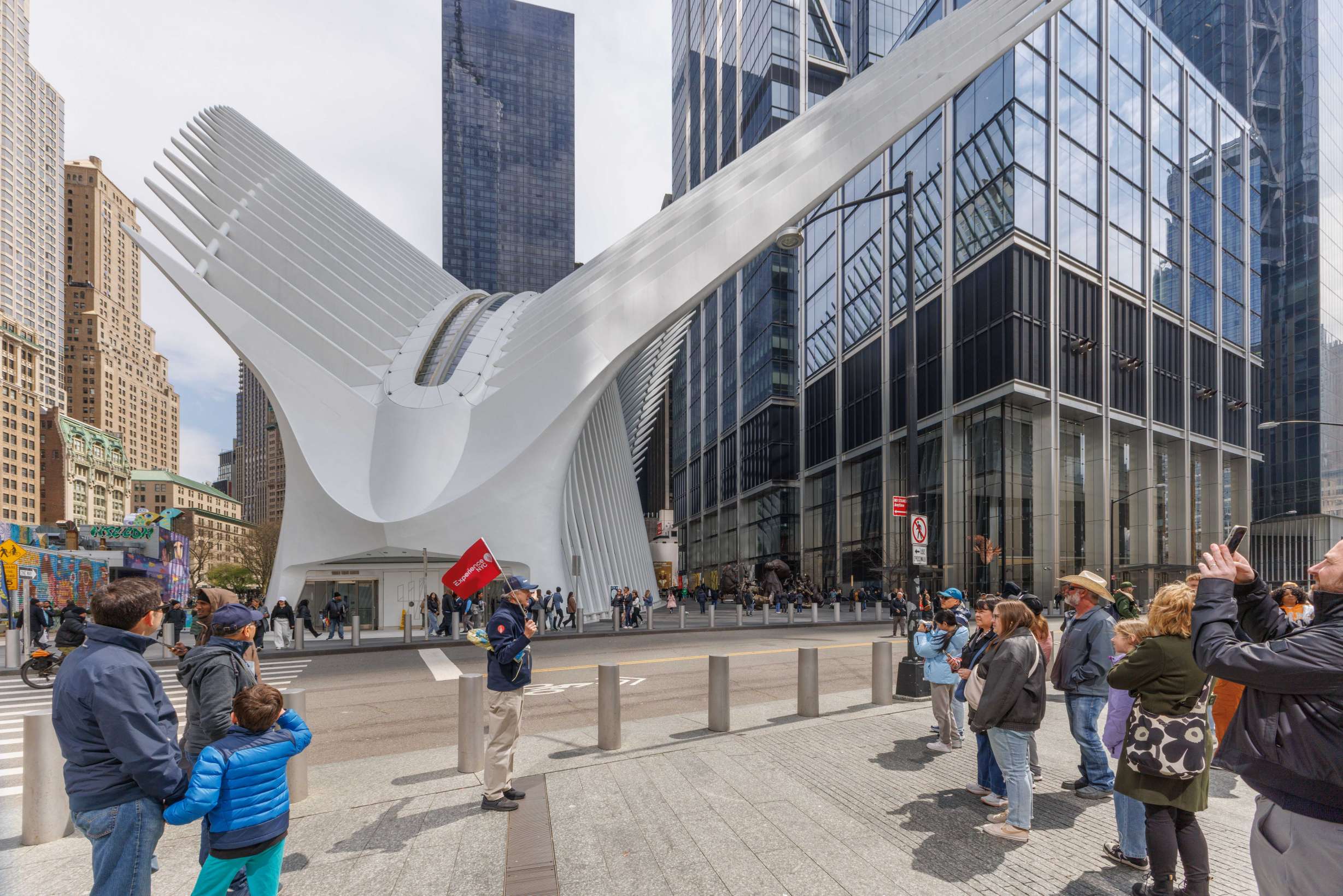 Shape of Oculus from the outside in New York City