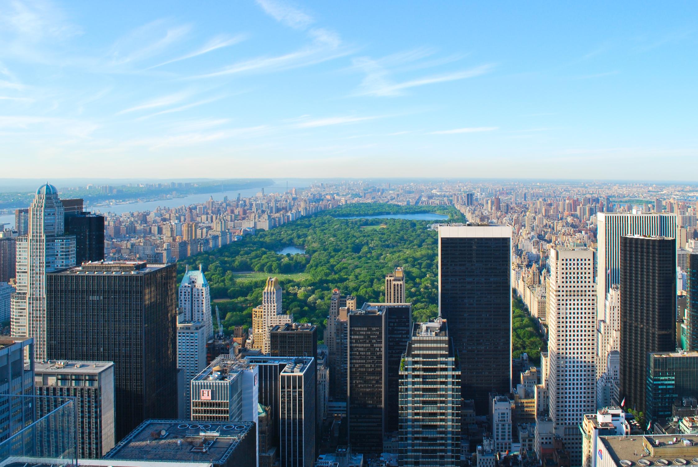 Aerial view of Central Park