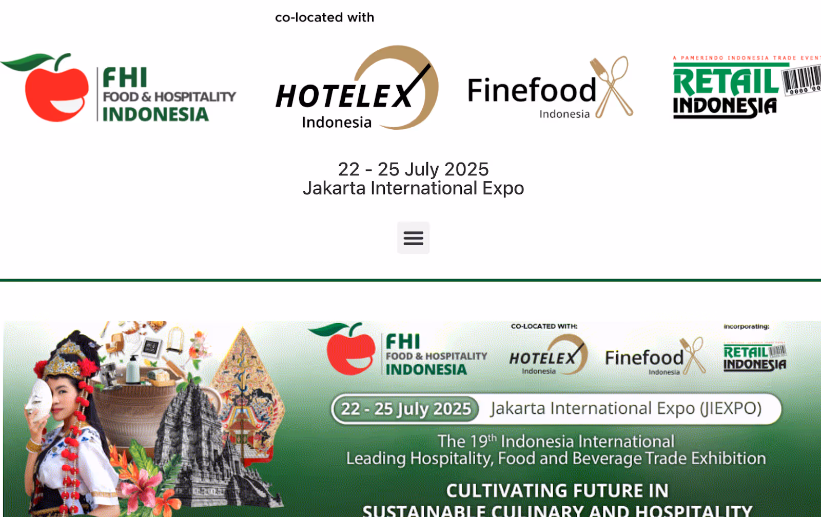 オーガニック食品展示会:FHI - Food & Hospitality Indonesia Webサイトページ