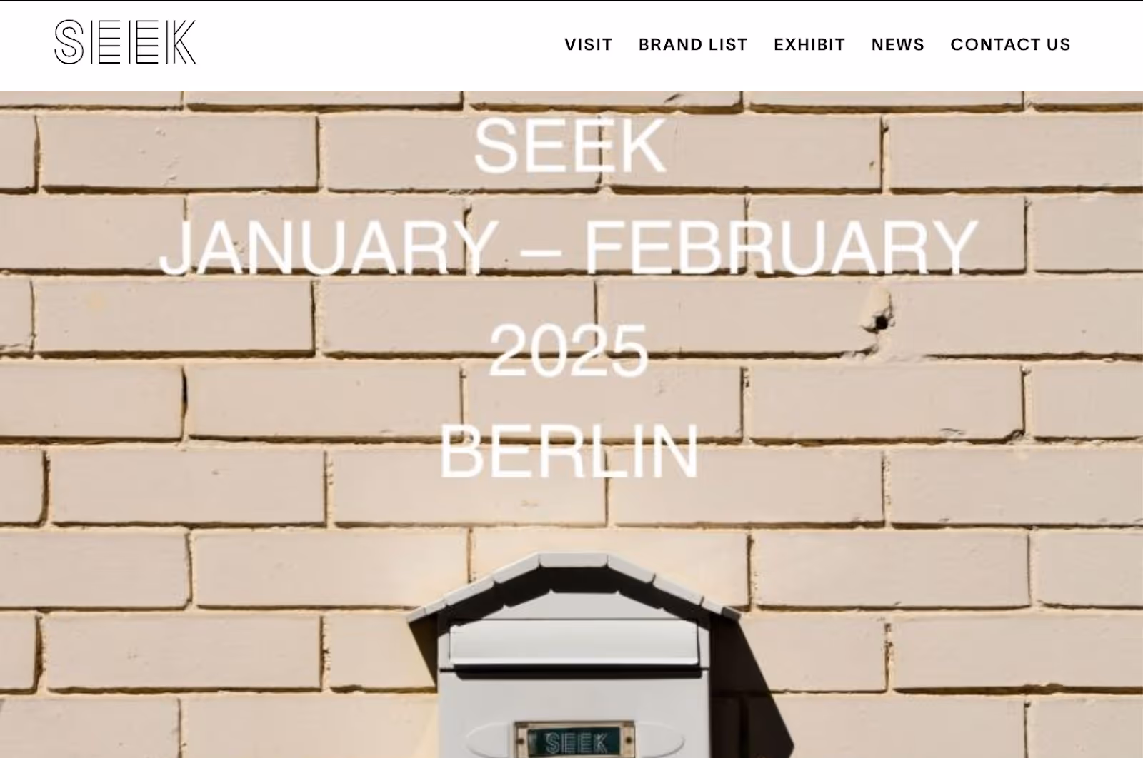 ファッション展示会:SEEK Webサイトページ